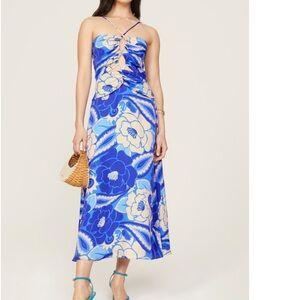 Farm Rio tropical blue dress